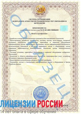 Образец сертификата соответствия (приложение) Шимановск Сертификат ISO 27001